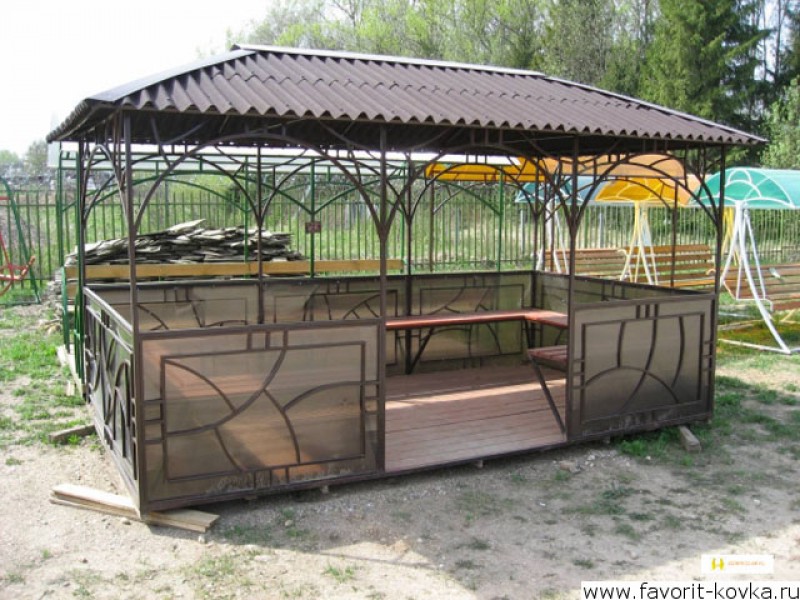 Дачные беседки фото из металла Дачные беседки фото из металла