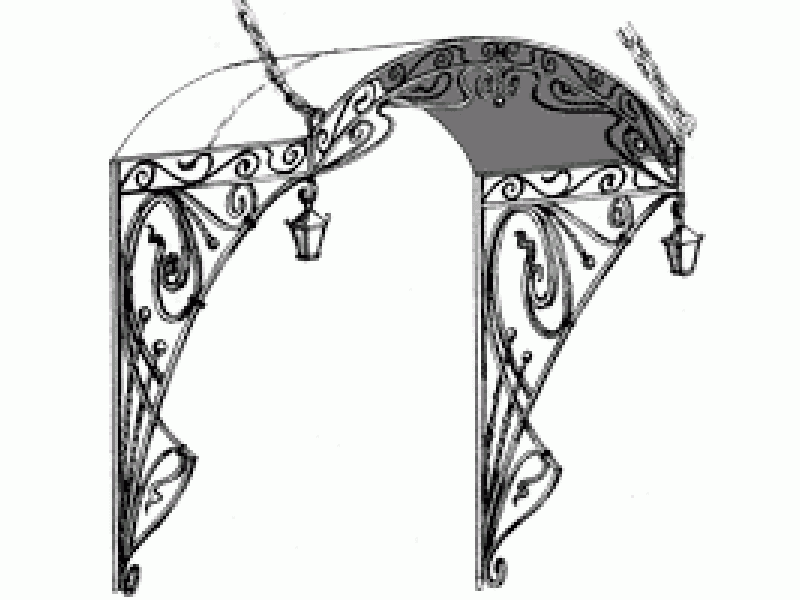 Кованые навесы над крыльцом эскизы